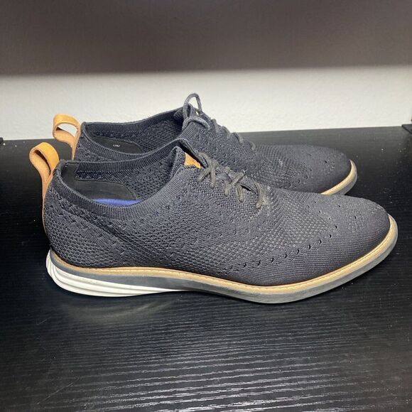 Cole Haan GrandEvolution Mens Size 10 M Oxford Stitchlite Black Knit C32152 - Picture 1 of 9